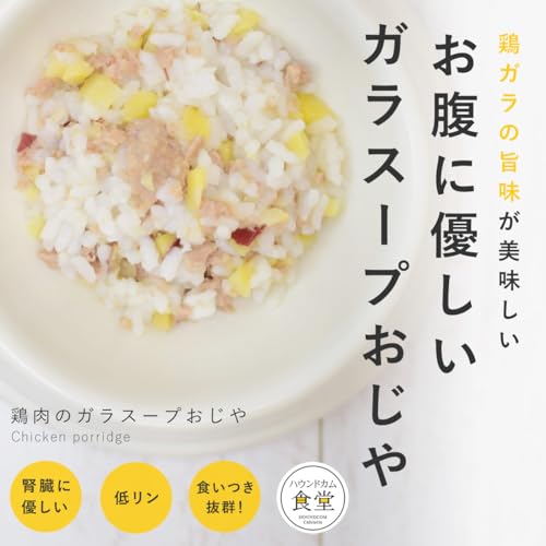 帝塚山ハウンドカム 犬 冷凍 ドッグフード 【 低リン 腎ケア 】 鶏肉のガラスープおじや 約125g×6個セット 無添加 国内製造 手作りご飯 ウェットフード フレッシュフード 食いつき 療法食 トッピング 療法食サポート 食べない悩み 水分補給 栄養補給 低脂肪 膵臓に優しいの詳細・まとめ 画像