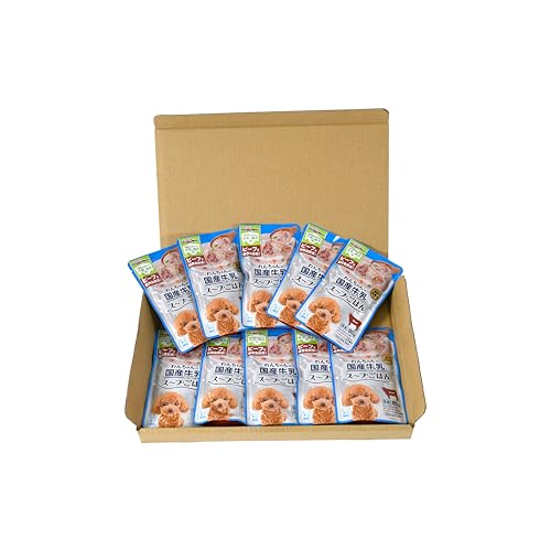 ドギーマン わんちゃんの国産牛乳スープごはん ビーフと緑黄色野菜入り 80g×10個 【メール便】の特徴・詳細 画像