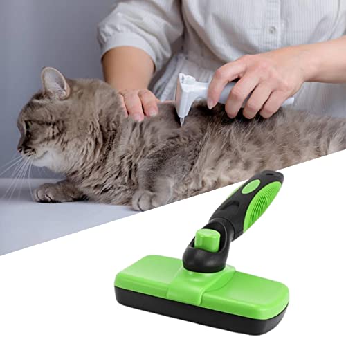 ペットのグルーミングブラシ、犬や猫のための痛みのない毛を備えたセルフクリーニングデシュディングツール、短い中程度と長いペットの髪のための効果的に髪を脱ぐブラシ(B)の特徴・詳細 画像
