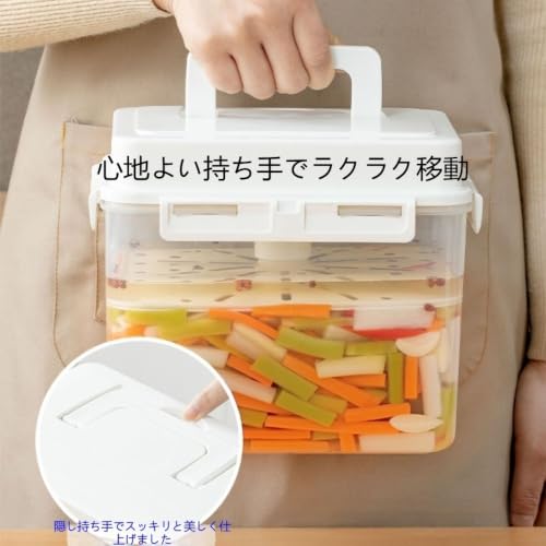 TAKEY 漬物容器 漬物器 密封された瓶 加圧された 梅干し 耐熱 大容量 保存容器 密閉容器 家庭用 ぬか漬け 浅漬け4L/5L (4L)の特徴・詳細 画像