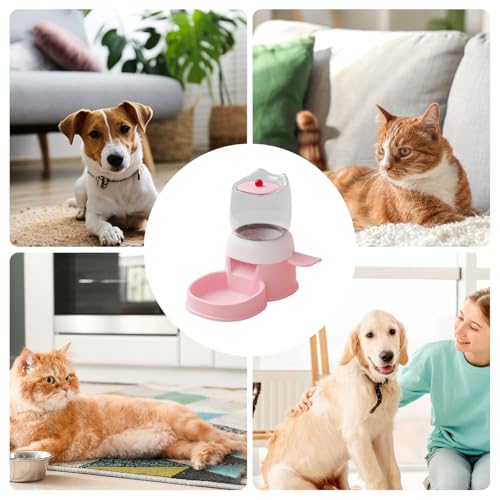 Pet Food Dispenser - Automatic 2L Press Design, Feeding Bowl with Timer for Cats Dogs Indoor Home Cage Workplace Outdoor Backyard Patio Pet Store Convenient Portion Control Feeder for Puppies Kittensの特徴・詳細 画像