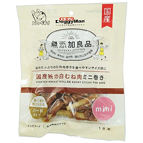 ドギーマン 無添加良品 国産鶏の白むね肉ミニ巻き 18本の外観・全体像 画像