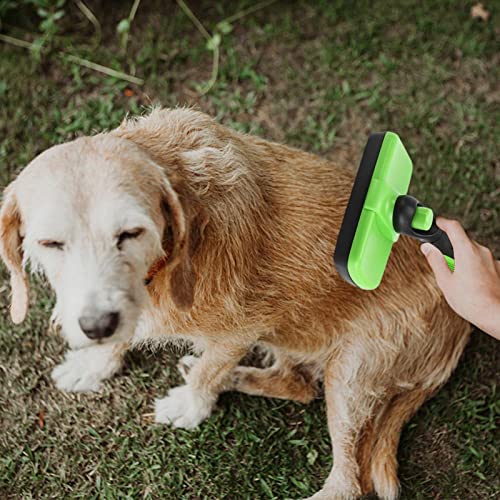ペットのグルーミングブラシ、犬や猫のための痛みのない毛を備えたセルフクリーニングデシュディングツール、短い中程度と長いペットの髪のための効果的に髪を脱ぐブラシ(B)の詳細・まとめ 画像
