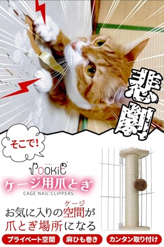 【猫健康管理士監修】 猫 爪研ぎ ケージ用 おもちゃ 付き ケージ取り付け 爪とぎ (本体フルセット)の特徴・詳細 画像