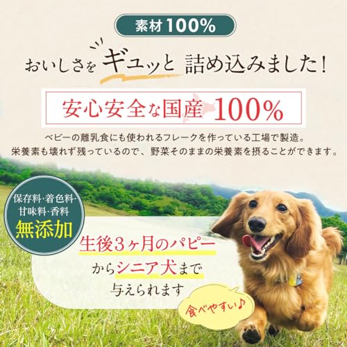 ペットプロ 犬用おやつ HappyDays 大地からの贈り物 素材100% 野菜フレーク かぼちゃ 35g (× 2)の特徴・詳細 画像