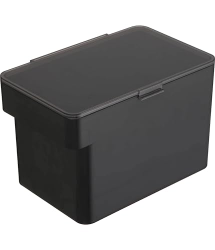 山崎実業(Yamazaki) 密閉 ペットフードストッカー 3.5kg 計量カップ付 ブラック 約W30×D19.7×H19.2㎝(蓋開口時:約H37.5㎝) タワー フードストッカー 保存容器 5612の外観・全体像 画像
