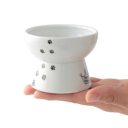 猫壱 ハッピーダイニング 猫用 脚付フードボウル プチ 猫柄 食器 1