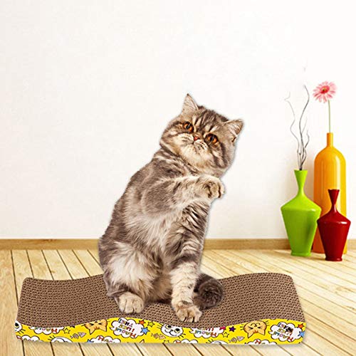 NancyMissY ペット用品ペットのおもちゃ猫のおもちゃ猫のスクラッチャー波猫のおもちゃ段ボール猫のスクラッチャーは、キャットニップペットのおもちゃを送りますの特徴・詳細 画像
