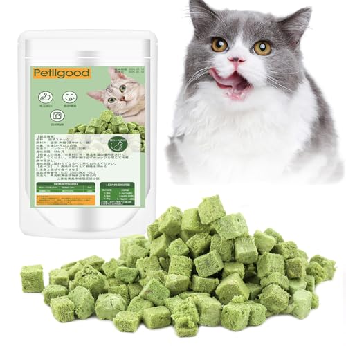 Petllgood 猫草スナック 60g 乾燥猫草スナック 100%天然成分 無添加 無着色 歯ぎしり棒 毛玉排出 健康ケア ストレス解消 栄養補助 食欲増えす 元気維持 猫 えさ おやつ 間食の外観・全体像 画像